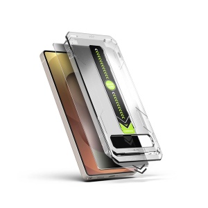 Folie sticla securizata privacy TitanGlass FullCover Samsung Galaxy S25 - pachet 2 buc- deblocare prin amprenta - Img 3