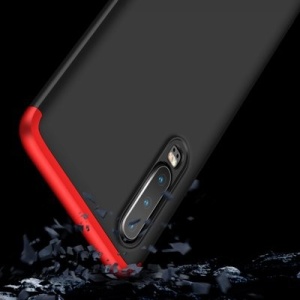 Husa Huawei P30 -GKK 360 Front and Back Case Full Body Cover -Negru cu Rosu - Img 4