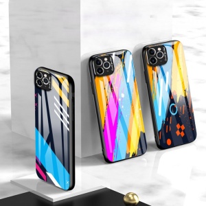 Husa Iphone 11 PRO MAX -Color Glass-cu sticla securizata- pattern 2 - Img 5