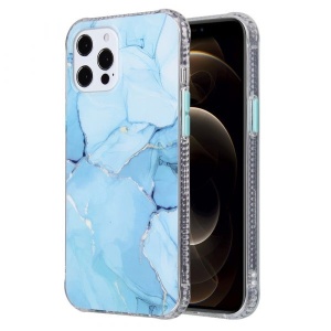 Husa Iphone 12 PRO / Iphone 12 - Coloured Glaze Marble Blue