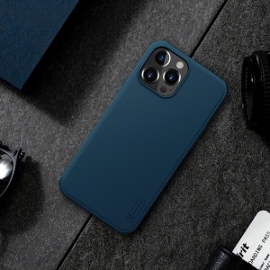 Husa Iphone 13 Pro -Nillkin Super Frosted Shield Case Albastra - Img 8