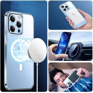 Husa iPhone 14 Plus-Tech-Protect FlexAir Hybrid Magsafe -Clear - Img 5