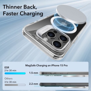 Husa iPhone 15 Pro Max Classic Kickstand Case cu MagSafe de la ESR - transparenta - Img 7