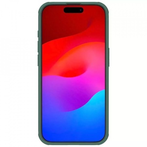 Husa iPhone 15 Pro Max-Nillkin Super Frosted Shield Case Deep Green - Img 3