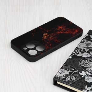Husa iPhone 15 Pro Max - Printing Glass Red Nebula - Img 3
