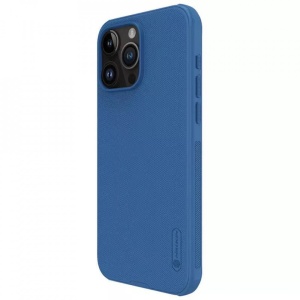 Husa iPhone 15 Pro -Nillkin Super Frosted Shield Case Albastra - Img 3