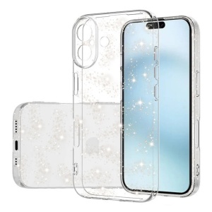 Husa iPhone 16 Plus SparkleSkin transparenta cu sclipici - Img 1