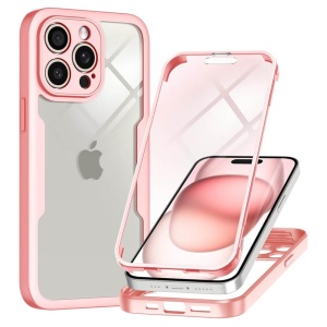 Husa iPhone 16 Pro Max ColorVerse 360 + Screen Protector -margine roz - Img 1