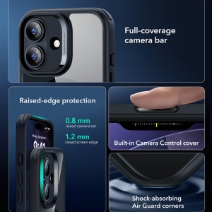 Husa iPhone 17 Classic Hybrid HaloLock cu MagSafe de la ESR transparenta / negru - Img 4