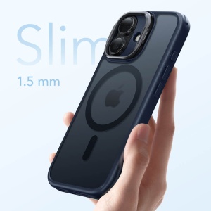 Husa iPhone 17 Classic Hybrid HaloLock Kickstand Frosted Blue - Img 5