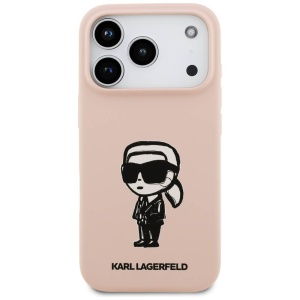 Husa iPhone 17 Pro Karl Lagerfeld Silicone Sketch & Logo Pink Karl - Img 3