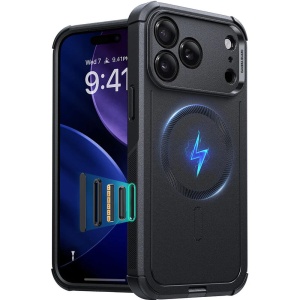 Husa iPhone 17 Pro Max ESR Cyber Armor Halolock neagra - Img 1