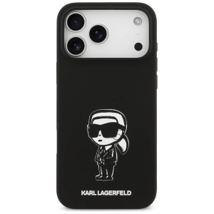 Husa iPhone 17 Pro Max Karl Lagerfeld Silicone Sketch & Logo Black Karl - Img 6