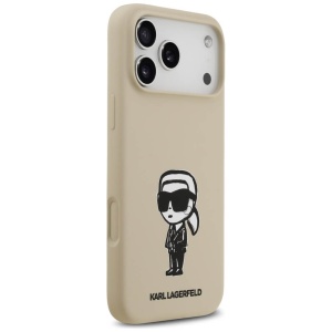Husa iPhone 17 Pro Max Karl Lagerfeld Silicone Sketch & Logo Brown Karl - Img 7