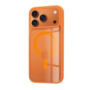 Husa iPhone 17 Pro Max Magsafe Pro transparenta / portocaliu Techsuit - Img 4