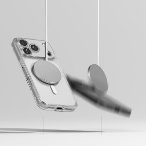Husa iPhone 17 Pro Max Ringke Fusion Magnetic Magsafe transparenta - Img 5