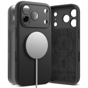 Husa iPhone 17 Pro Ringke Silicone Magnetic Magsafe Neagra
