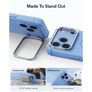 Husă iPhone 18 Pro Max - ESR Cyber Armor Kickstand - Light Blue - Img 4