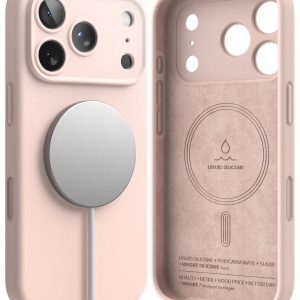 Husă iPhone 18 Pro Max - Ringke - Silicone MagSafe - Pink Sand - Img 8