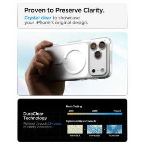 Husă iPhone 18 Pro Max - Spigen - Ultra Hybrid MagSafe - Clear White - Img 6