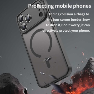 Husă iPhone 18 Pro Max - Techsuit - HaloFrost II MagSafe - Black - Img 6
