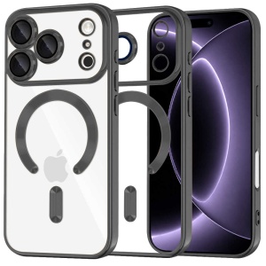 Husa iPhone 18 Pro Max Techsuit Luxury Crystal MagSafe Black