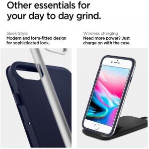 Husa Iphone SE 3( 2022)/SE 2 ( 2020)/7/8 - Spigen Neo Hybrid - Satin Silver - Img 7