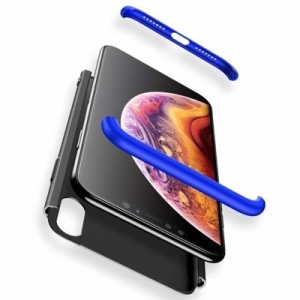 Husa Iphone XS /Iphone X -GKK 360 Front and Back Case Full Body Cover -Navy Blue - Img 2