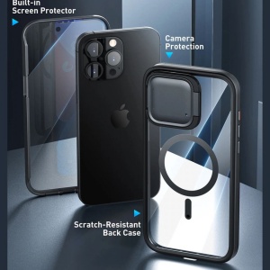 Husa pentru iPhone 15 Pro Max i-Blason Shield Mag Case Neagra - Img 3