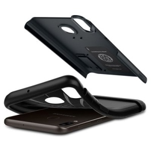Husa Samsung Galaxy A40-Spigen Slim Armor -Metal Slate - Img 4