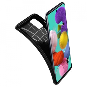 Husa Samsung Galaxy A51- Spigen Rugged Armor -Negru Mat - Img 7