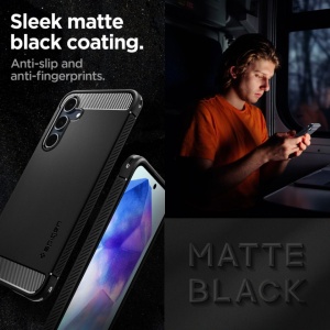 Husa Samsung Galaxy A55 Spigen Rugged Armor Neagra - Img 6