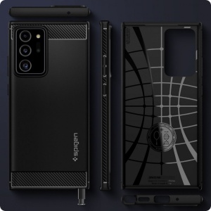 Husa Samsung Galaxy Note 20 Ultra - Spigen Rugged Armor -Neagra - Img 6