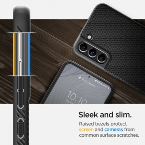 Husa Samsung Galaxy S22 Plus -Spigen Liquid Air- Negru mat - Img 6