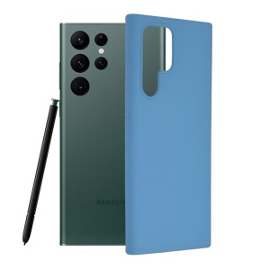 Husa Samsung Galaxy S22 Ultra Soft Edge Silicone Albastru denim - Img 1