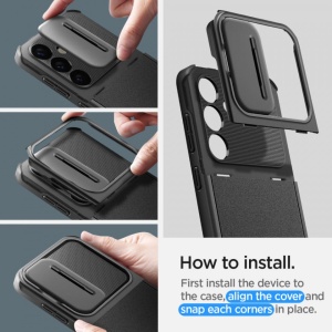 Husa Samsung Galaxy S24 Spigen Optik Armor Neagra - Img 6