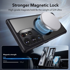 Husa Samsung Galaxy S24 Ultra ESR Boost Flickstand HaloLock Frosted Clear - Img 7