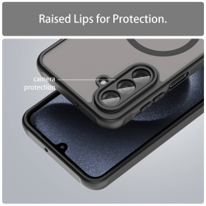 Husa Samsung Galaxy S25 HaloFrost Magsafe neagra - Img 5
