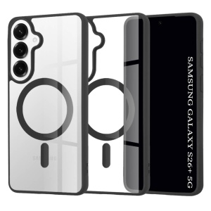 Husa Samsung Galaxy S26 Plus Magsafe Pro transparenta margini negre