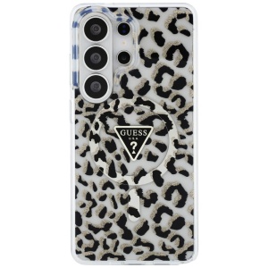 Husa Samsung Galaxy S26 Ultra Guess IML Leopard Print Triangle MagSafe Neagra - Img 2