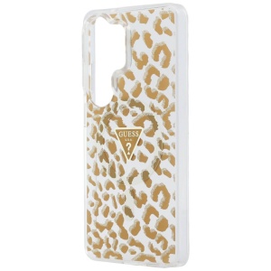 Husa Samsung Galaxy S26 Ultra Guess IML Leopard Print Triangle MagSafe Maro - Img 5