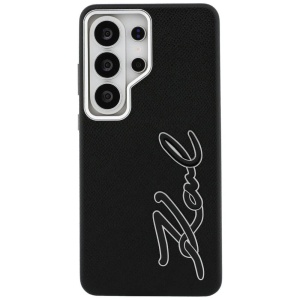 Husa Samsung Galaxy S26 Ultra Karl Lagerfeld Full Wrapped Grained Leather with Signature Resin Logo neagra - Img 3