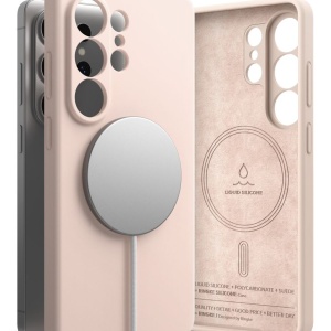 Husa Samsung Galaxy S26 Ultra Ringke Silicone Magnetic Magsafe Pink Sand