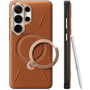 Husă Samsung Galaxy S26 Ultra Torras QPRO Leather Series – Piele ecologica Premium, maro - Img 2