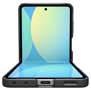 Husa Spigen Air Fit Pro MagFit neagra pentru Samsung Galaxy Z Flip8 vedere frontala