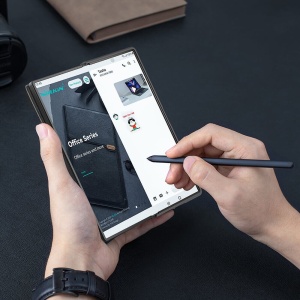 Husa Samsung Galaxy Z Fold 6 - Nillkin Qin Leather Case Neagra - Img 3