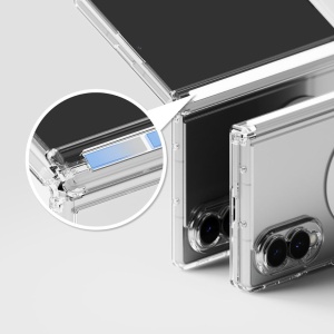 Husă Samsung Galaxy Z Fold 8 - Ringke - Fusion Flap Magnetic - Clear - Img 6