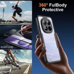 Husa Xiaomi Redmi Note 15 Pro 5G ColorVerse 360 + Screen Protector margine neagra - Img 4