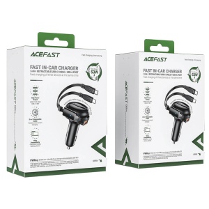 Încărcător Auto Acefast B13, 53W, Cablu retractabil USB-C Dual & Port USB-A - Img 7