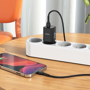 Incarcator priza HOCO N19 Rigorous USB-C, PD 25W, QC 3.0, 2.77A - Img 4